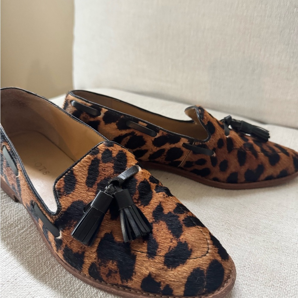 Talbot’s Leopard Print Tassel Loafers